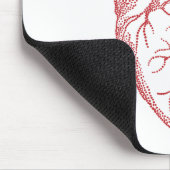 Anatomie des menschlichen Herzens zeichnend Mousepad (Ecke)