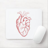 Anatomie des menschlichen Herzens zeichnend Mousepad (Mit Mouse)