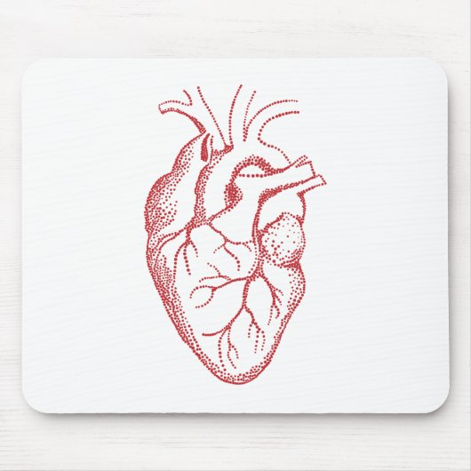 Anatomie des menschlichen Herzens zeichnend Mousepad (Vorne)