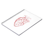 Anatomie des menschlichen Herzens zeichnend Notizblock (Linke Seite)