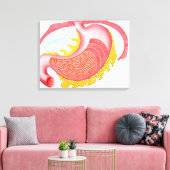 Anatomie des menschlichen Magens Leinwanddruck (Insitu (Wohnzimmer))