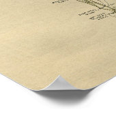 Anatomie des menschlichen Nervensystems 1902 Vinta Poster (Ecke)