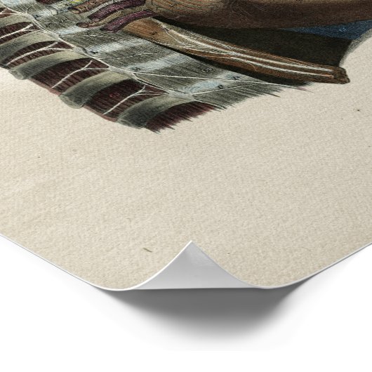 Anatomie des menschlichen Nervensystems Vintag Poster (Ecke)