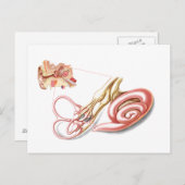 Anatomie des menschlichen Ohrs, membranöses Labyri Postkarte (Vorne/Hinten)