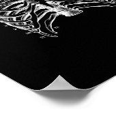 Anatomie des menschlichen Ribcage in Schwarz und W Poster (Ecke)