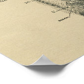 Anatomie des menschlichen Rückenmarks 1902 Vintag  Poster (Ecke)