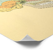 Anatomie des menschlichen Schädelgraues Poster (Ecke)