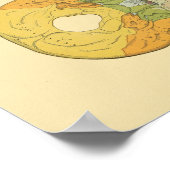 Anatomie des menschlichen Schädelgraues Poster (Ecke)