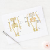 Anatomie des menschlichen Skeletts Rechteckiger Aufkleber (Umschlag)