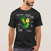 Anatomie des Papageis I zweigelber Amazonaskopf T-Shirt (Vorderseite)