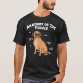 Anatomie des Puggle Funny Dog Lover Mops Beagle B T-Shirt (Vorderseite)