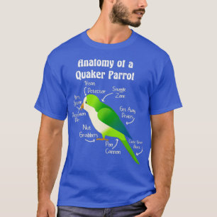 Anatomie des Quaker Parrot Monk Parakeet T-Shirt
