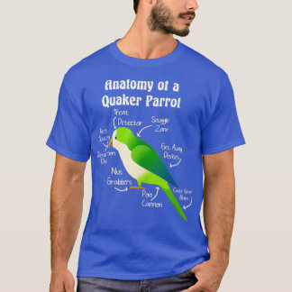 Anatomie des Quaker Parrot Monk Parakeet T-Shirt