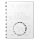 Anatomie des Riesen Schnauzer Dog Lover Notizblock (Vorderseite)