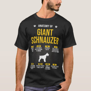 Anatomie des riesigen Schnauzer-Hundes Lover T-Shirt
