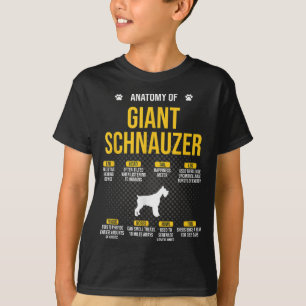 Anatomie des riesigen Schnauzer-Hundes Lover T-Shirt