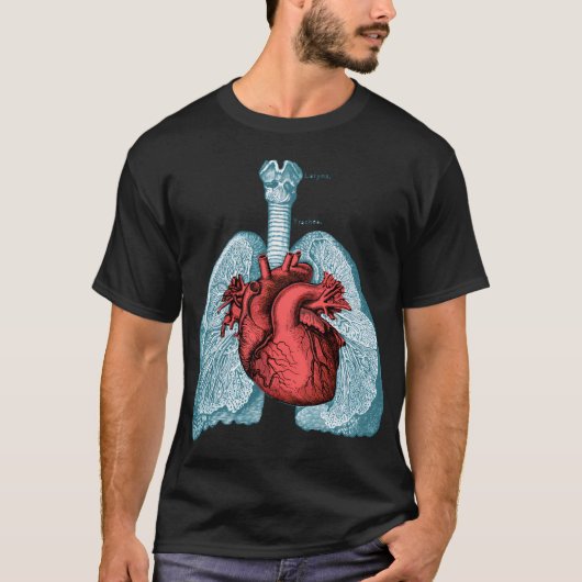 Anatomie des roten Herzens und der Lunge T-Shirt (Vorderseite)