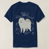 Anatomie des Samoyed Hundes 2 T-Shirt (Design vorne)