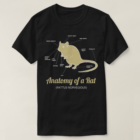 Anatomie des Shirts der Ratte T  (Design vorne)