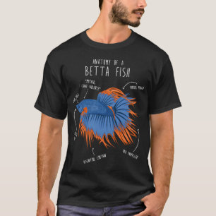 Anatomie des Siamesischen Kampffisches Betta-Fisch T-Shirt