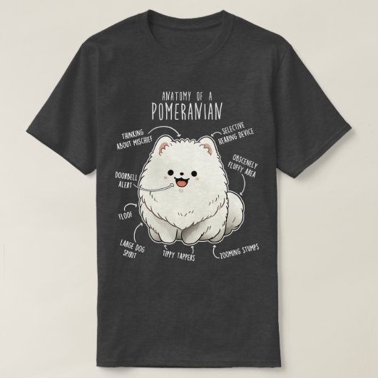 Anatomie des Spitzes T-Shirt (Design vorne)