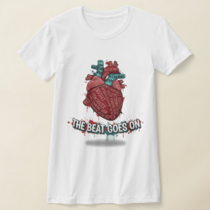 Anatomie des Stils: Das 'HEARTBEAT' Grafik-T-Shirt T-Shirt