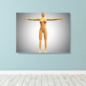 Anatomie des weiblichen Körpers mit dem Nervensyst Leinwanddruck (Insitu (Holzboden))