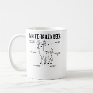 Anatomie des Weißwedelhirsches - Lehrdiagramm Kaffeetasse