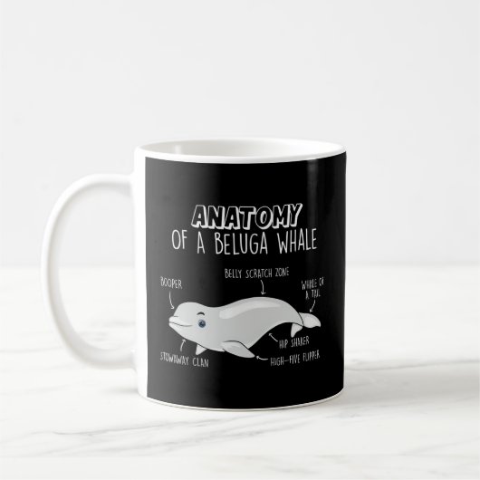 Anatomie des Whales von Beluga Kaffeetasse (Links)