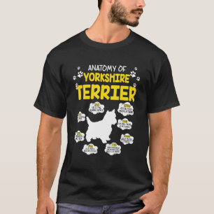 Anatomie des Yorkshire Terrier Dog T-Shirt