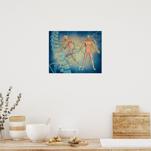 Anatomie digitale Kunst Poster (Küche)