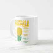 Anatomie einer Ananas Ananas Liebhaber Cooler Anan Kaffeetasse (Vorderseite Links)
