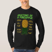 Anatomie einer Ananas auf der Ananas T-Shirt (Vorderseite)