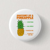 Anatomie einer Ananas Liebhaberfamilie Cool Button (Vorderseite)