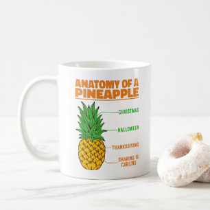 Anatomie einer Ananas Liebhaberfamilie Cool Kaffeetasse