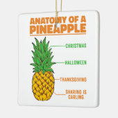 Anatomie einer Ananas Liebhaberfamilie Cool Keramikornament (Links)