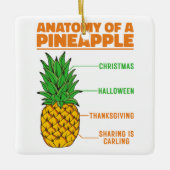 Anatomie einer Ananas Liebhaberfamilie Cool Keramikornament (Vorderseite)