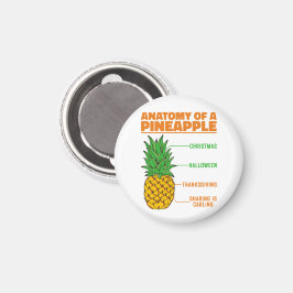 Anatomie einer Ananas Liebhaberfamilie Cool Magnet