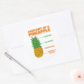 Anatomie einer Ananas Liebhaberfamilie Cool Runder Aufkleber (Umschlag)