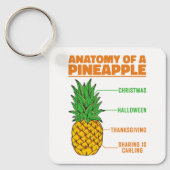 Anatomie einer Ananas Liebhaberfamilie Cool Schlüsselanhänger (Vorderseite)