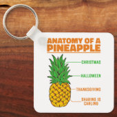 Anatomie einer Ananas Liebhaberfamilie Cool Schlüsselanhänger (Vorderseite)
