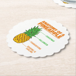 Anatomie einer Ananas Liebhaberfamilie Cool Untersetzer