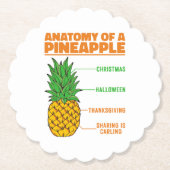 Anatomie einer Ananas Liebhaberfamilie Cool Untersetzer (Vorderseite)