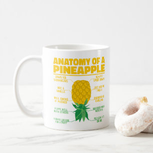 Anatomie einer Ananas Lustige Ananasliebhaber Cool Kaffeetasse