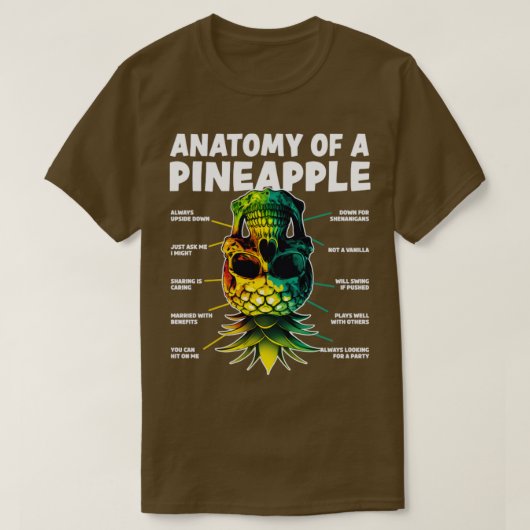 Anatomie einer Ananas T-Shirt (Design vorne)