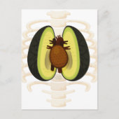 Anatomie einer Avocado Postkarte (Vorderseite)