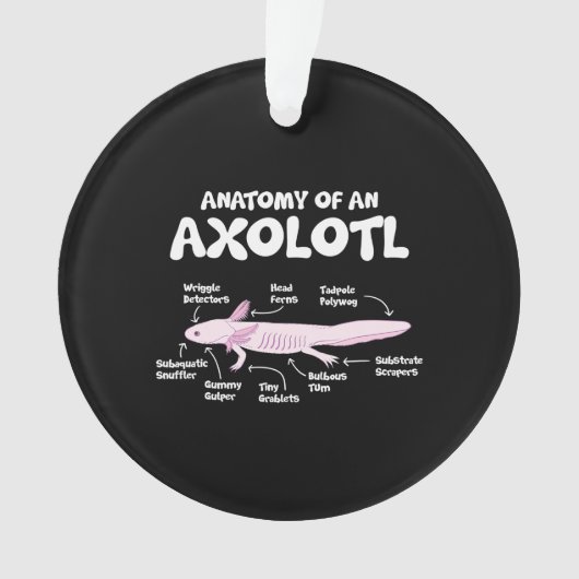 Anatomie einer axolotalen axolotls Biologie Ornament (Vorderseite)