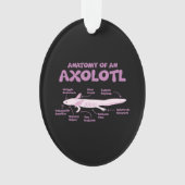 Anatomie einer axolotl axolotls Biologie Wissensch Ornament (Vorderseite)