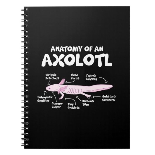 Anatomie einer axolotl axolotls biology science notizblock (Vorderseite)