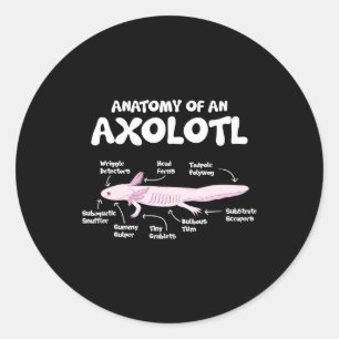 Anatomie einer axolotl axolotls biology science runder aufkleber